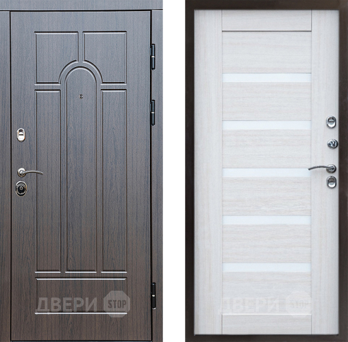 Входная металлическая Дверь Престиж Арка Царга Лиственница белая в Старой Купавне