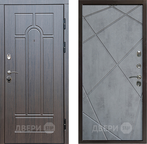 Входная металлическая Дверь Престиж Арка Лучи Бетон темный в Старой Купавне