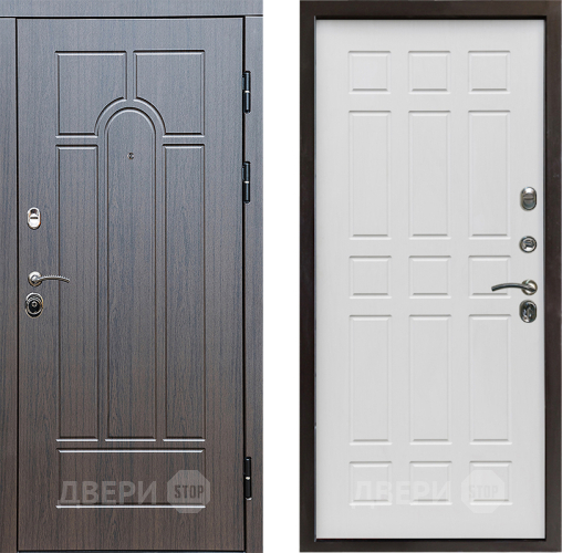 Входная металлическая Дверь Престиж Арка Спарта Белое дерево в Старой Купавне