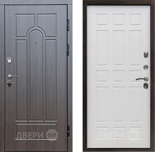 Входная металлическая Дверь Престиж Арка Спарта Лиственница белая в Старой Купавне