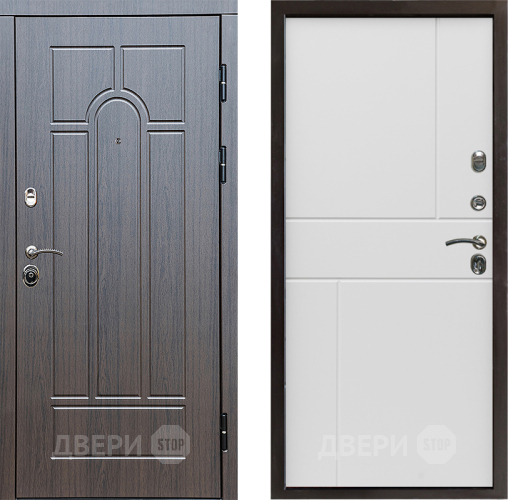 Входная металлическая Дверь Престиж Арка Горизонт Бетон белый в Старой Купавне