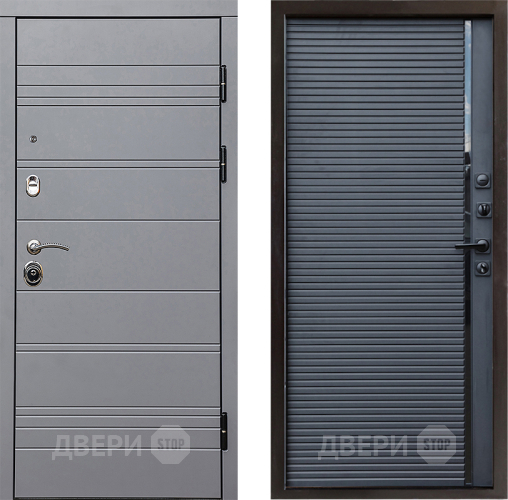 Входная металлическая Дверь Престиж Линия Грэй Porte Черный кварц в Старой Купавне