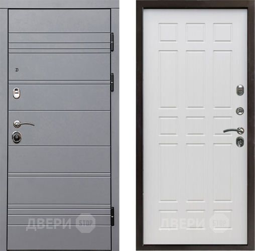 Входная металлическая Дверь Престиж Линия Грэй Спарта Лиственница белая в Старой Купавне