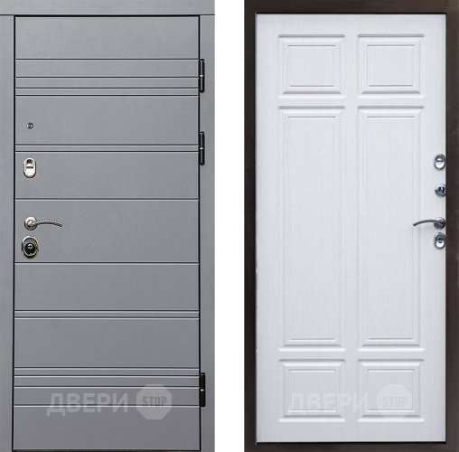 Входная металлическая Дверь Престиж Линия Грэй Премиум Лиственница белая в Старой Купавне