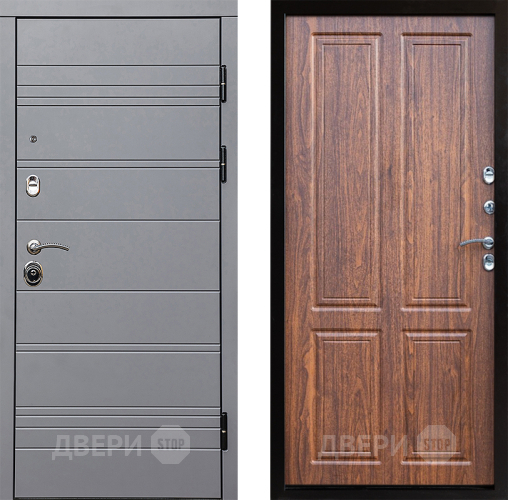 Входная металлическая Дверь Престиж Линия Грэй Премиум Орех светлый в Старой Купавне