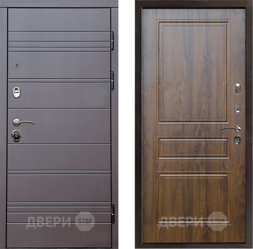 Входная металлическая Дверь Престиж Линия Браун Классика Дуб в Старой Купавне