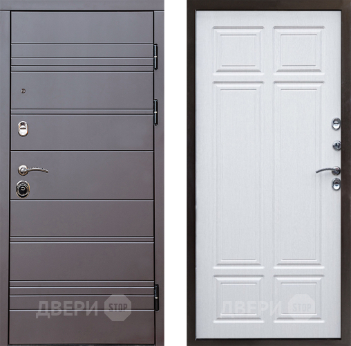 Входная металлическая Дверь Престиж Линия Браун Премиум Лиственница белая в Старой Купавне