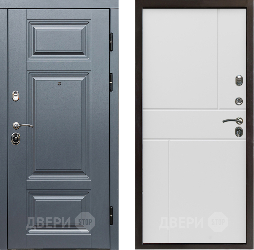 Входная металлическая Дверь Престиж Премиум Горизонт Бетон белый в Старой Купавне