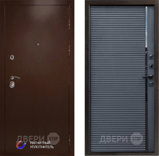 Входная металлическая Дверь Престиж Медь Porte Черный кварц в Старой Купавне