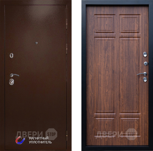 Входная металлическая Дверь Престиж Медь Премиум Орех темный в Старой Купавне