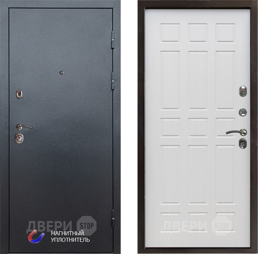 Входная металлическая Дверь Престиж Графит Спарта Лиственница белая в Старой Купавне
