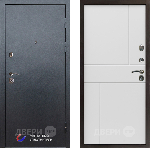 Входная металлическая Дверь Престиж Графит Горизонт Бетон белый в Старой Купавне