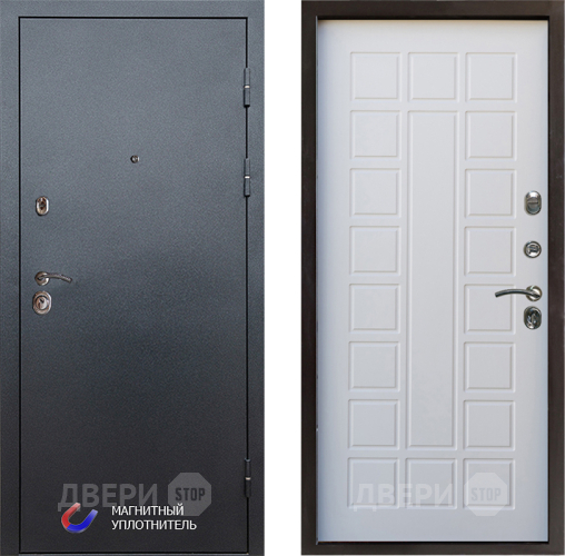 Входная металлическая Дверь Престиж Графит Престиж Белое дерево в Старой Купавне