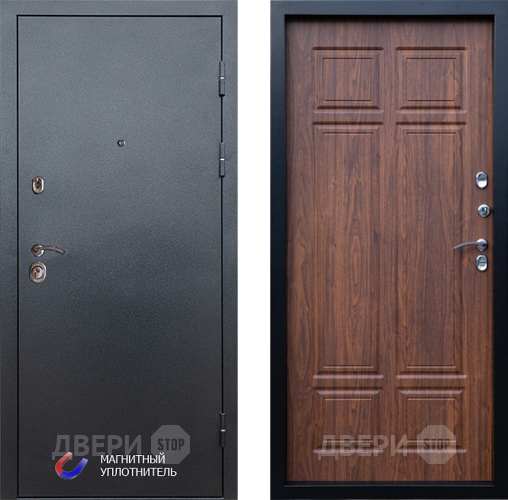 Входная металлическая Дверь Престиж Графит Премиум Орех темный в Старой Купавне