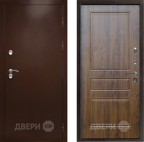 Входная металлическая Дверь Престиж TERMO с терморазрывом Снегирь Медь Классика Дуб в Старой Купавне