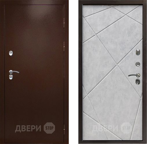 Входная металлическая Дверь Престиж TERMO с терморазрывом Снегирь Медь Лучи Бетон светлый в Старой Купавне
