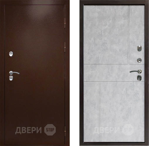 Дверь Престиж TERMO с терморазрывом Снегирь Медь Горизонт Бетон светлый в Старой Купавне