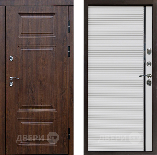 Входная металлическая Дверь Престиж TERMO с терморазрывом Премиум Орех Porte Белый в Старой Купавне