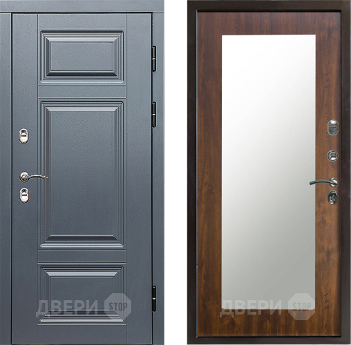 Дверь Престиж TERMO с терморазрывом Премиум Грэй Зеркало пастораль Дуб в Старой Купавне