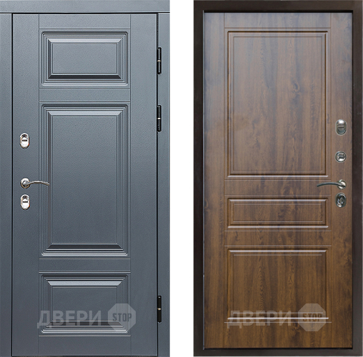 Входная металлическая Дверь Престиж TERMO с терморазрывом Премиум Грэй Классика Дуб в Старой Купавне