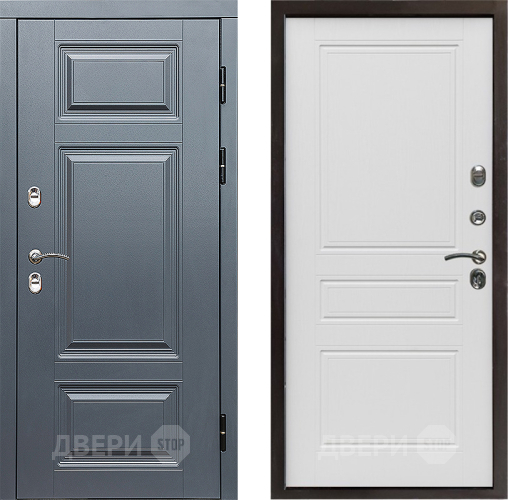 Входная металлическая Дверь Престиж TERMO с терморазрывом Премиум Грэй Классика Лиственница белая в Старой Купавне