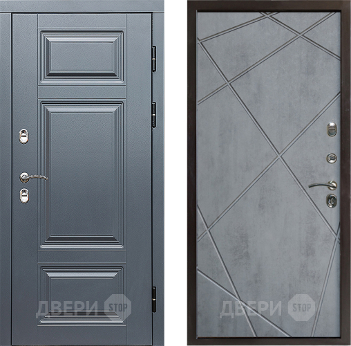 Входная металлическая Дверь Престиж TERMO с терморазрывом Премиум Грэй Лучи Бетон темный в Старой Купавне