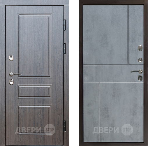 Входная металлическая Дверь Престиж TERMO с терморазрывом Классика Горизонт Бетон темный в Старой Купавне