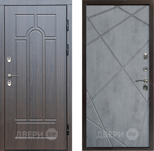 Входная металлическая Дверь Престиж TERMO с терморазрывом Арка Лучи Бетон темный в Старой Купавне