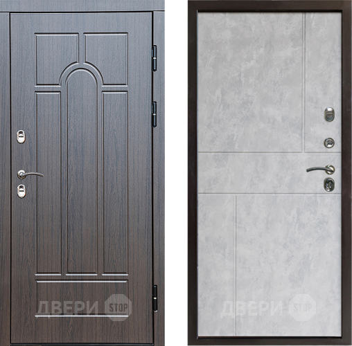 Входная металлическая Дверь Престиж TERMO с терморазрывом Арка Горизонт Бетон светлый в Старой Купавне