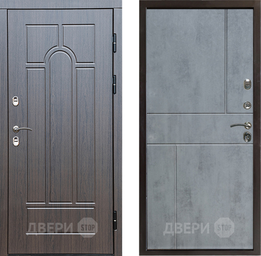 Входная металлическая Дверь Престиж TERMO с терморазрывом Арка Горизонт Бетон темный в Старой Купавне