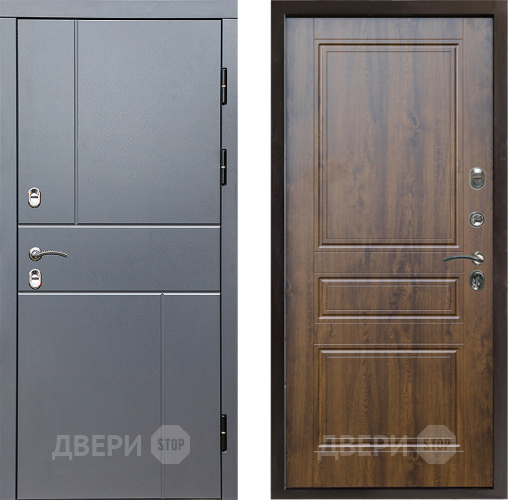 Входная металлическая Дверь Престиж TERMO с терморазрывом Горизонт Грэй Классика Дуб в Старой Купавне