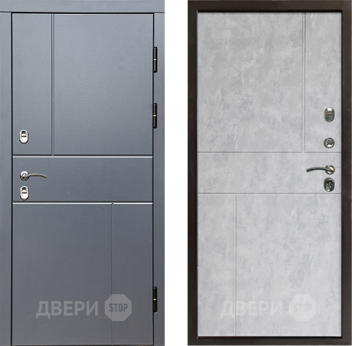Входная металлическая Дверь Престиж TERMO с терморазрывом Горизонт Грэй Горизонт Бетон светлый в Старой Купавне
