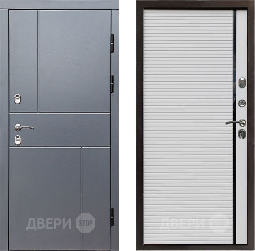 Входная металлическая Дверь Престиж TERMO с терморазрывом Горизонт Грэй Porte Белый в Старой Купавне
