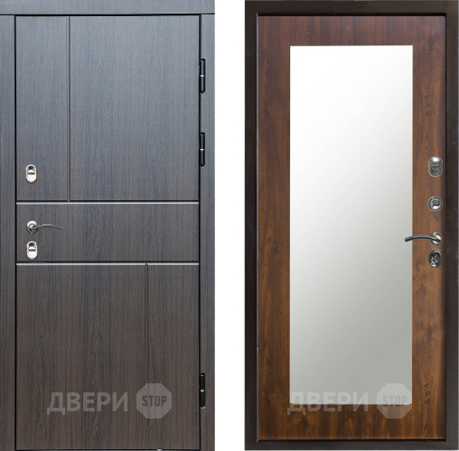 Входная металлическая Дверь Престиж TERMO с терморазрывом Горизонт Венге Зеркало пастораль Дуб в Старой Купавне