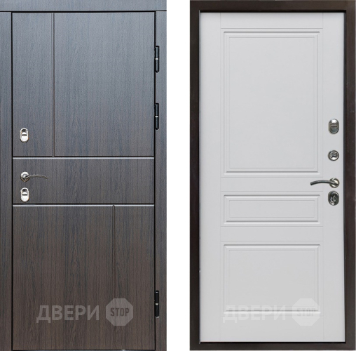 Входная металлическая Дверь Престиж TERMO с терморазрывом Горизонт Венге Классика Белый матовый в Старой Купавне