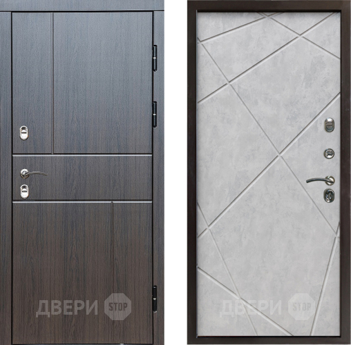 Входная металлическая Дверь Престиж TERMO с терморазрывом Горизонт Венге Лучи Бетон светлый в Старой Купавне