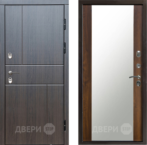 Входная металлическая Дверь Престиж TERMO с терморазрывом Горизонт Венге Зеркало Дуб в Старой Купавне