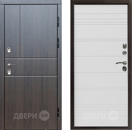 Входная металлическая Дверь Престиж TERMO с терморазрывом Горизонт Венге Line Белый в Старой Купавне