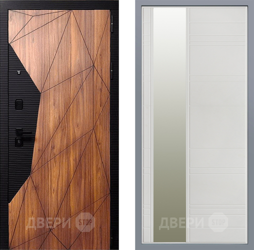 Дверь Заводские двери Морра Зеркало Лира Белый софт в Старой Купавне