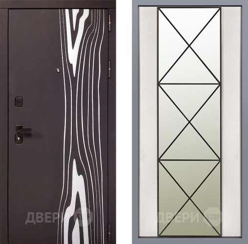 Дверь Заводские двери Леванте Зеркало Перфекто Структурное дерево в Старой Купавне