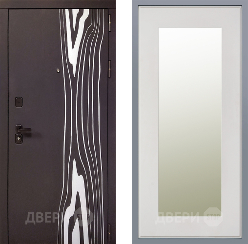 Дверь Заводские двери Леванте Зеркало Модерн Белый софт в Старой Купавне