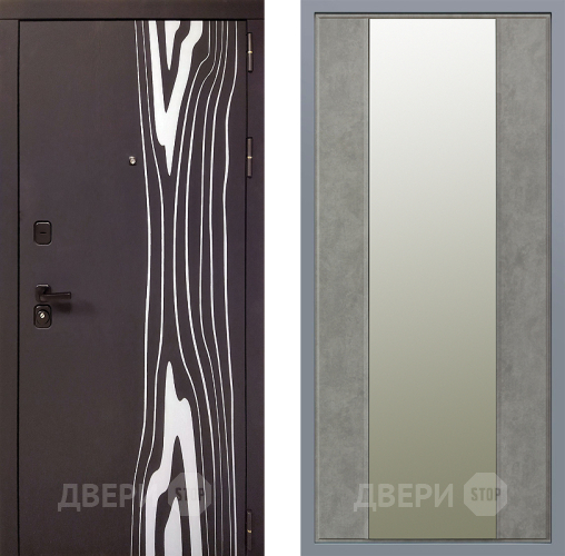 Дверь Заводские двери Леванте Зеркало Макси Бетон темный в Старой Купавне