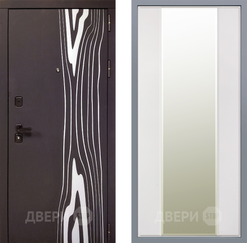 Дверь Заводские двери Леванте Зеркало Макси Белый матовый в Старой Купавне