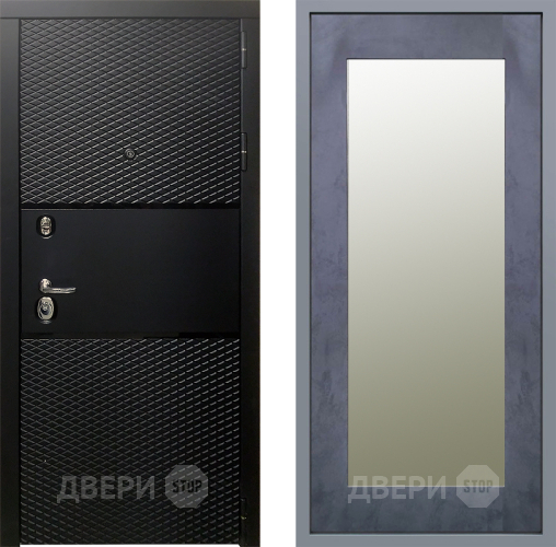 Дверь Заводские двери Тефлон Зеркало Модерн Бетон темный в Старой Купавне