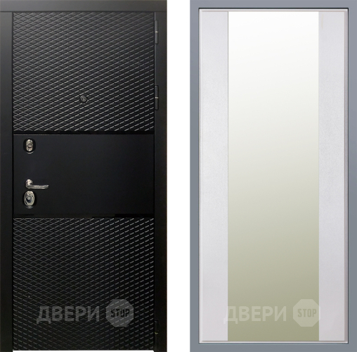 Дверь Заводские двери Тефлон Зеркало Макси Белый шелк в Старой Купавне