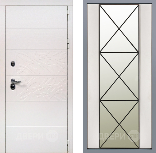 Дверь Заводские двери Дэко Вайт Зеркало Перфекто Структурное дерево в Старой Купавне