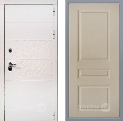 Дверь Заводские двери Дэко Вайт Стокгольм Шампань в Старой Купавне