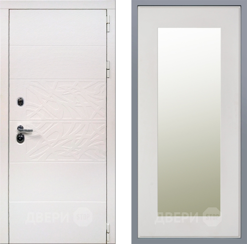 Дверь Заводские двери Дэко Вайт Зеркало Модерн Белый софт в Старой Купавне