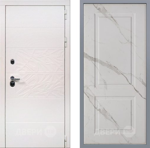 Дверь Заводские двери Дэко Вайт Доррен Мрамор белый в Старой Купавне