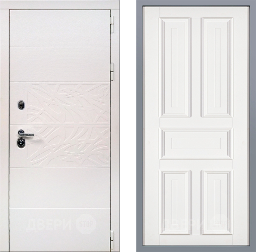 Дверь Заводские двери Дэко Вайт Уругвай Белый софт в Старой Купавне